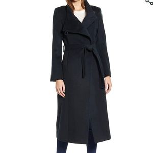 Kenneth Cole Black Wrap Coat